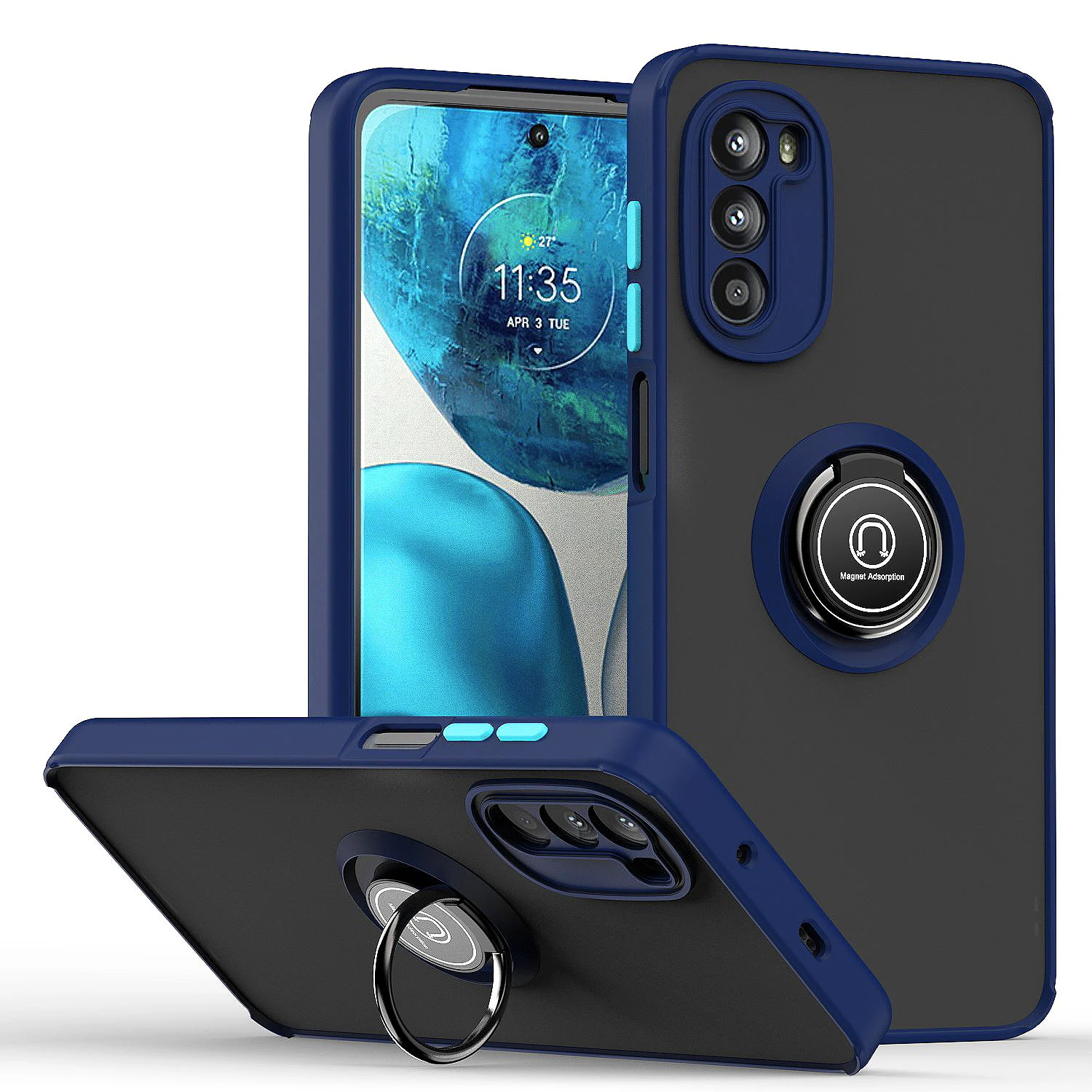 Creztive drehbare Halterung für Moto G42 G52 G22 G31 G41 G60S G60 G50 G30 G20 G10 E30 E50 Pure Stylus 2022 Fingerringabdeckung
