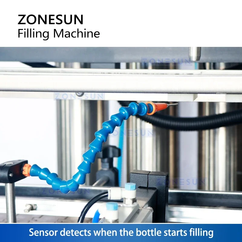 ZONESUN Servo Liquid Filling Machine Servo Filler Pneumatic Piston Filler Volumetric Filler Bottle Filling Machine ZS-SV6HS