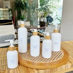 White Bathroom Soap Dispenser Bottle Press Refillable Shampoo Gel Pump Bottle For Bathroom&Kitchen Empty Bottle Accessories 2023