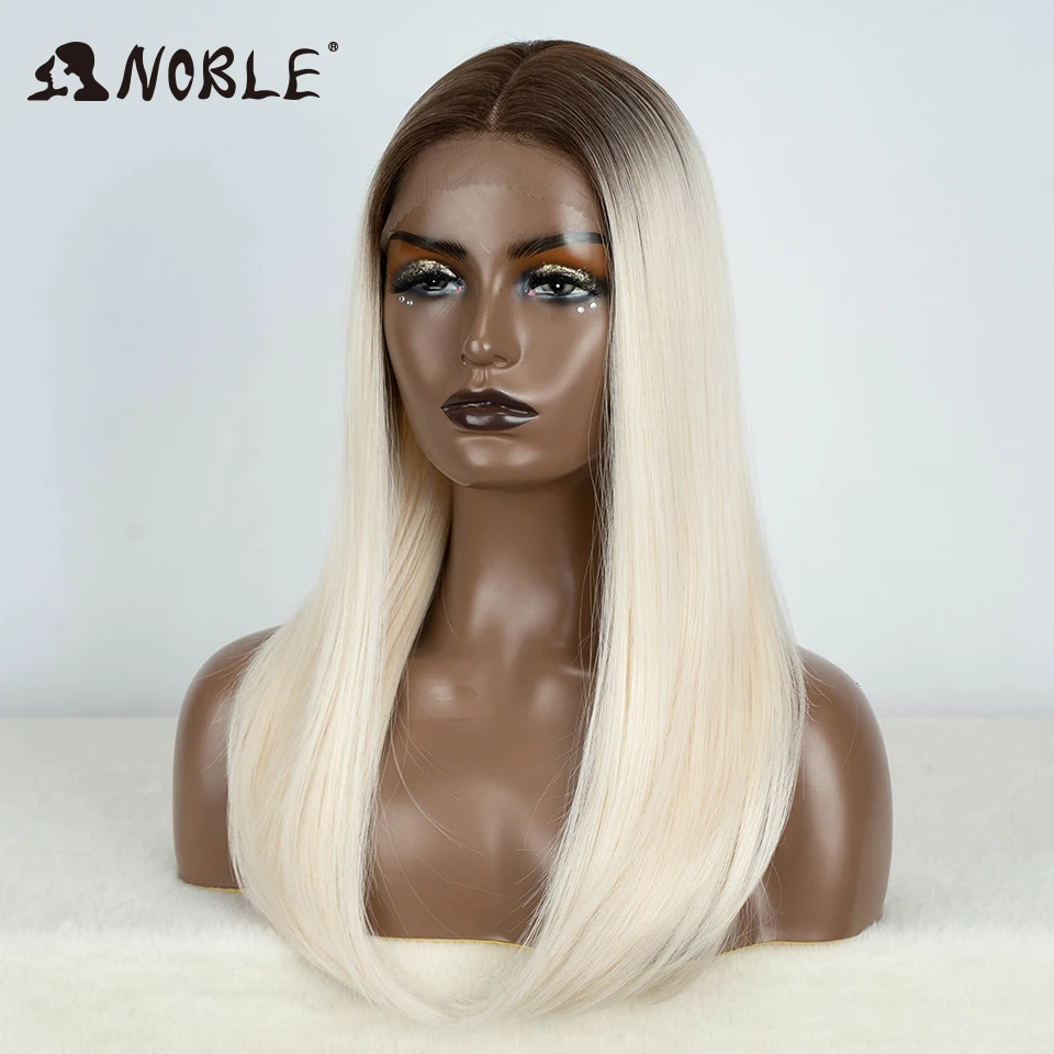 Noble Synthetic Lace Front Wig Straight Baby Hair 613 Bob Wigs Synthetic Hair Wig 22\