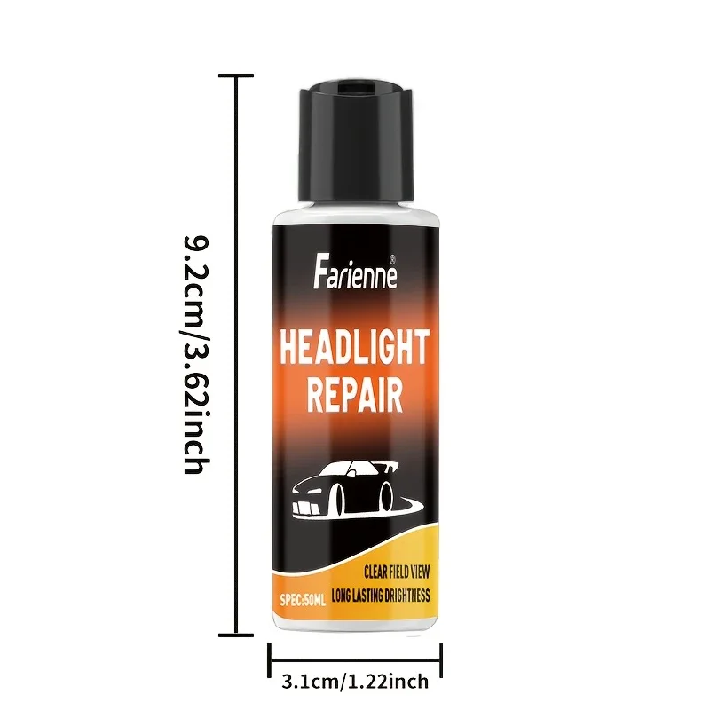 Ultimate Car Headlight Repair Kit - Headlight Repair Cream - Effectively repairs yellowed, oxidized, and blurry headlights,