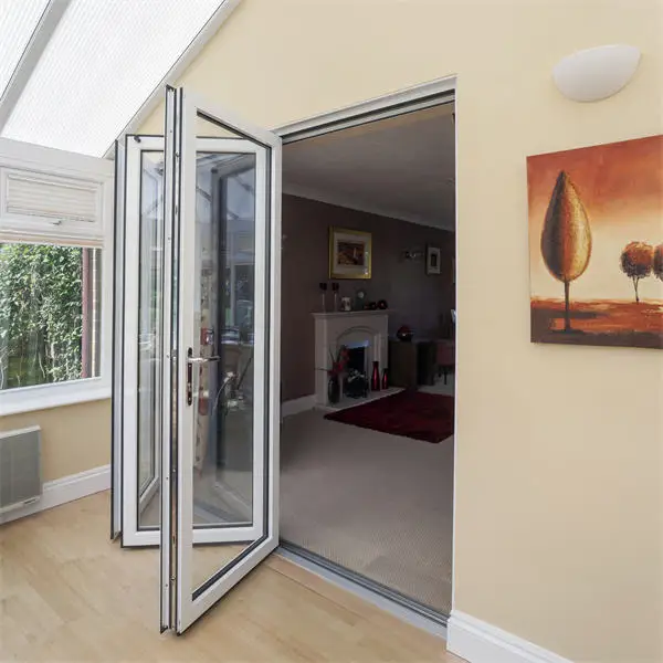 Factory Customized High Quality Folding Door Windproof Accordion Folding Doors Fashion Finished Product Manual Fold Up Doors