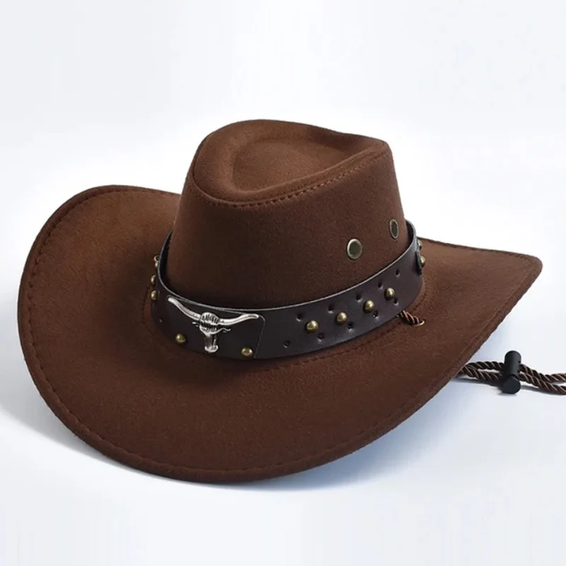 New Western Style Cowboy Hat For Men And Women Retro Wide Brimmed Gentleman's Hat Cowgirl Jazz Hat Summer Fashionable Sun Hats