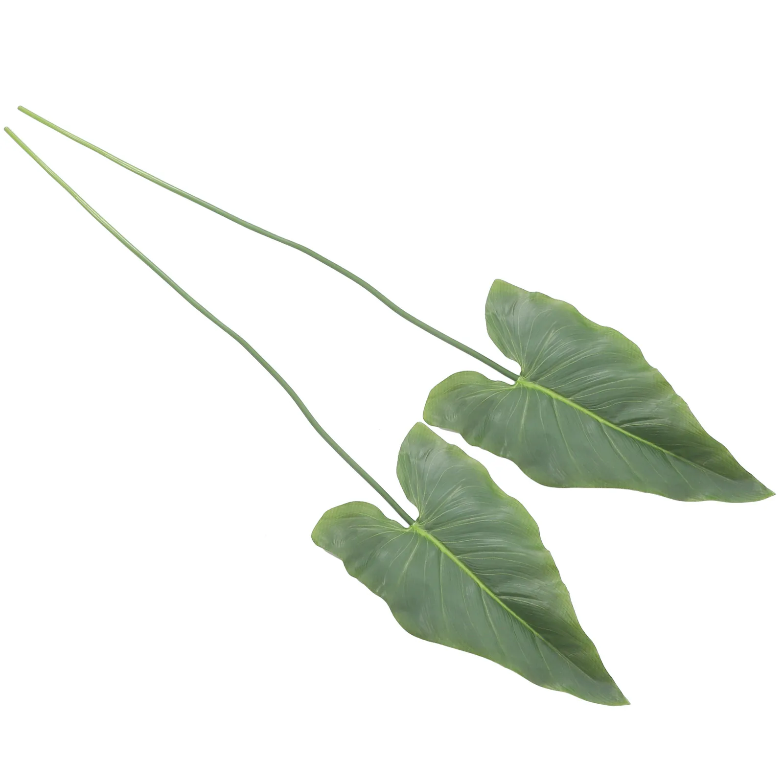 

2pcs Artificial Alocasia Fake Plants for Vase Wedding Home Decor Simulation Leaf Stems Fake Tropical Plants Greenery Artificial
