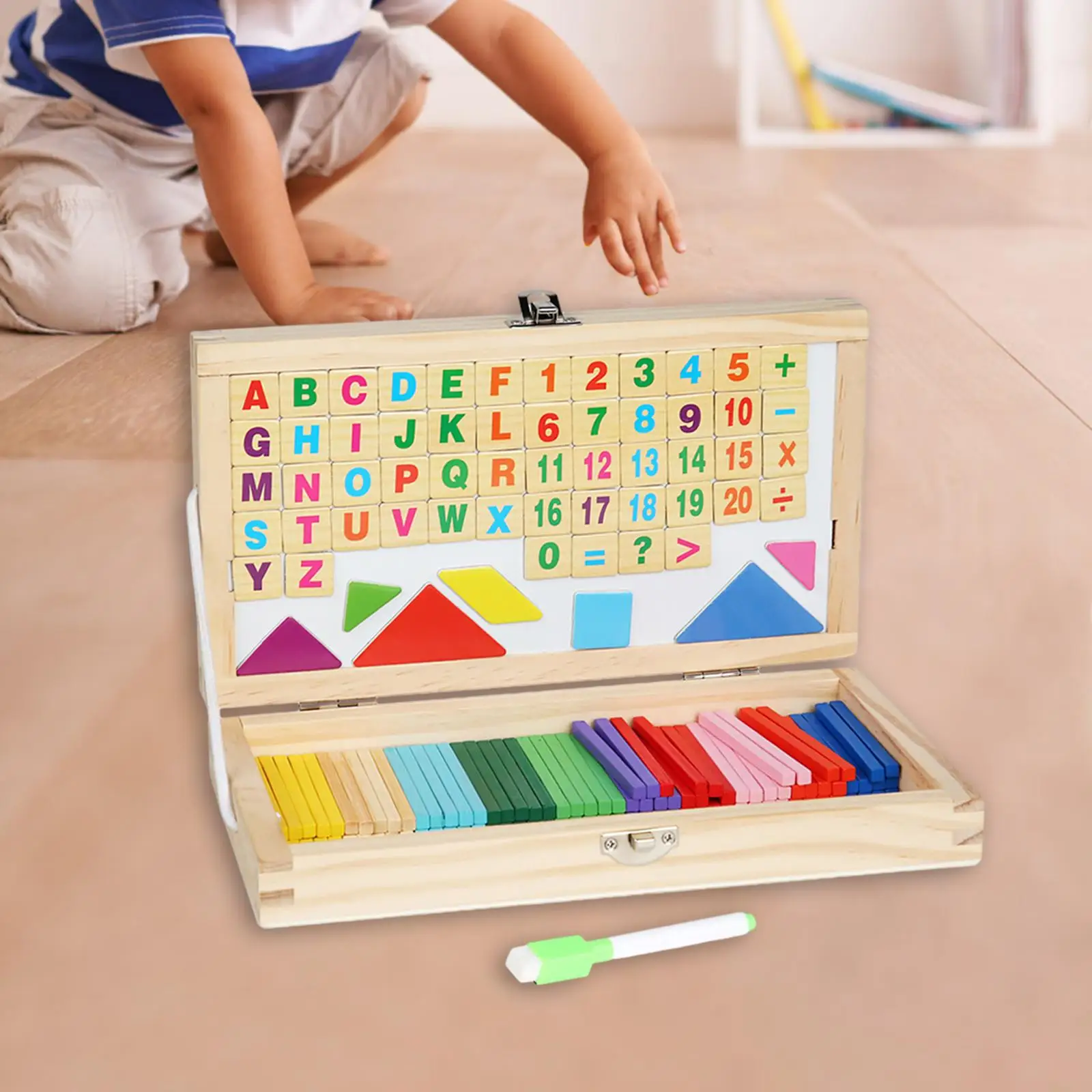 Multifunctional Calculation Box Abacus Learning Toy Educational Addition Subtraction Montessori Math and Counting Toys for Kids