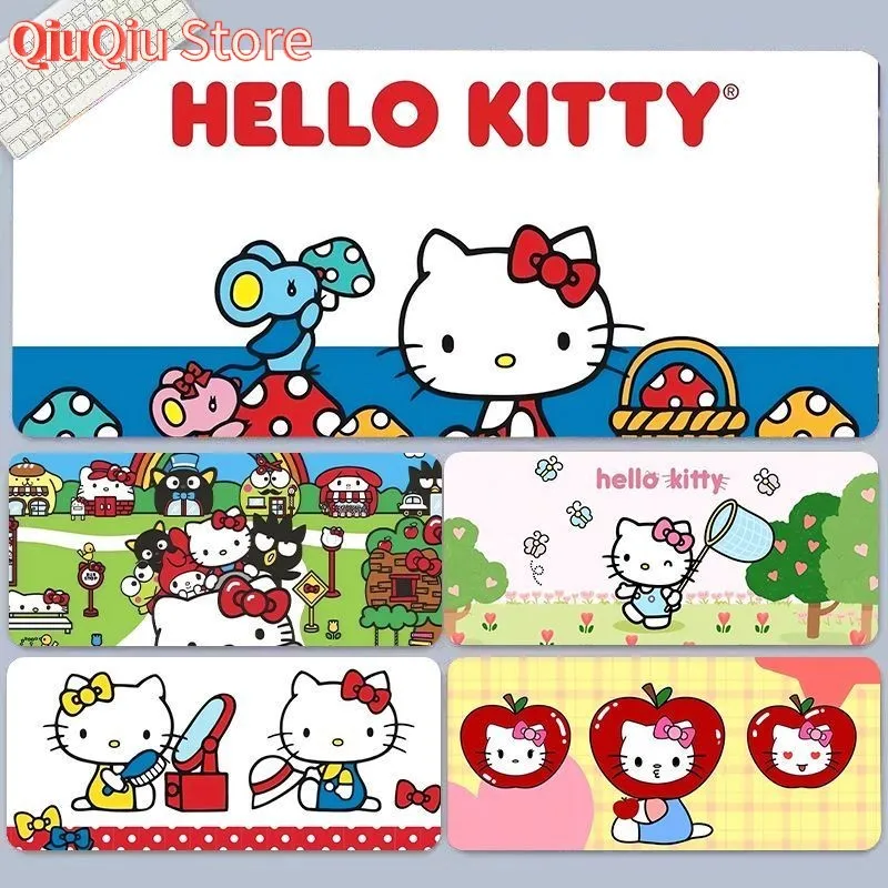 لوحة ماوس HelloKitty اللطيفة، لوحة مفاتيح كبيرة جدًا، مقاومة للانزلاق والقذرة #1