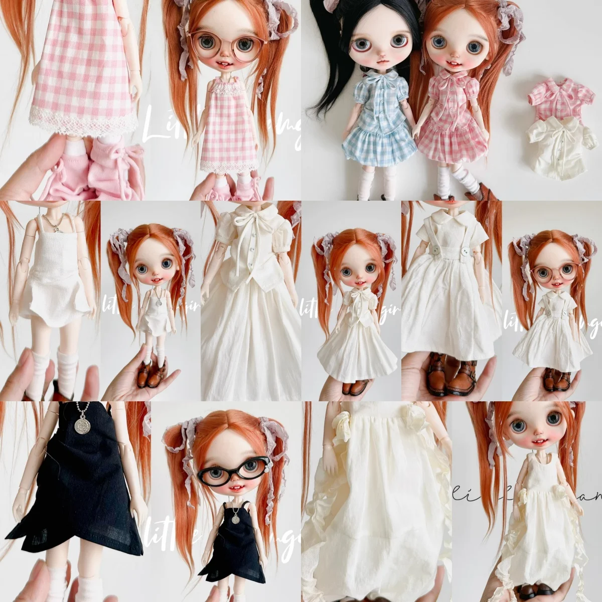 

【No Figure】Pre-sale Handmade Female Doll's Clothing Accessories Pinafore Dress Linen-cotton Dress Skirt Fit Girl Action Figure