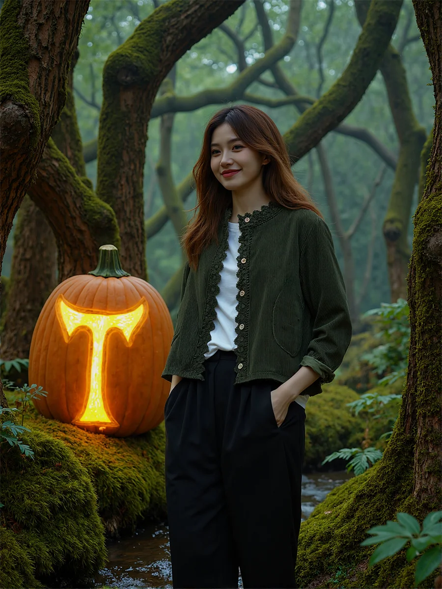 

Corduroy Ruched Vintage Jackets Y2K Top Women Spring Wicking Flared Workplace Dancers Durable Aviation Outfits Elegant Wavy Soft