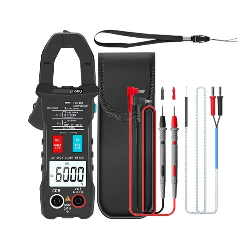 Y5GD Digital Clamp Meter Multimeter 6000 Counts Voltages Tester Auto-ranging Voltages,Current, Resistance, Capacitance