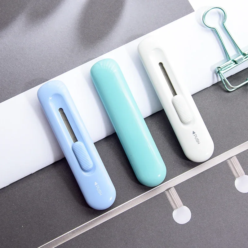 Random Color 1Pc Small Utility Knife Cutting Paper   Mini  Fashion Learning Office Supplies