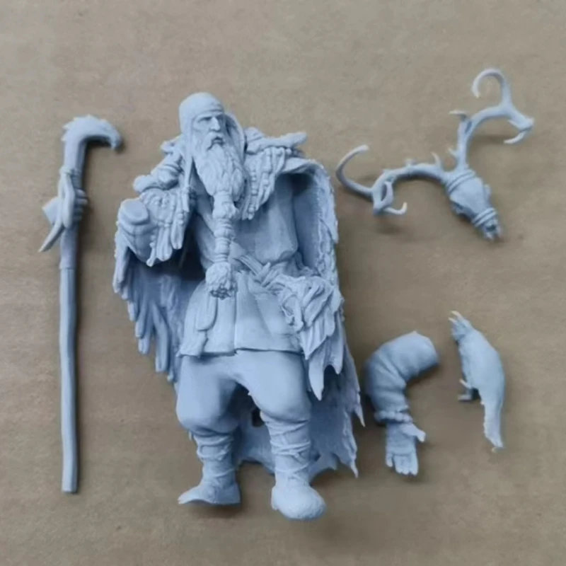 Resin Figure Medieval Prophet 1/24 Scale 90mm Total Height Model Kit Diy Miniatures GK Unassembled and Unpainted Diorama Toys