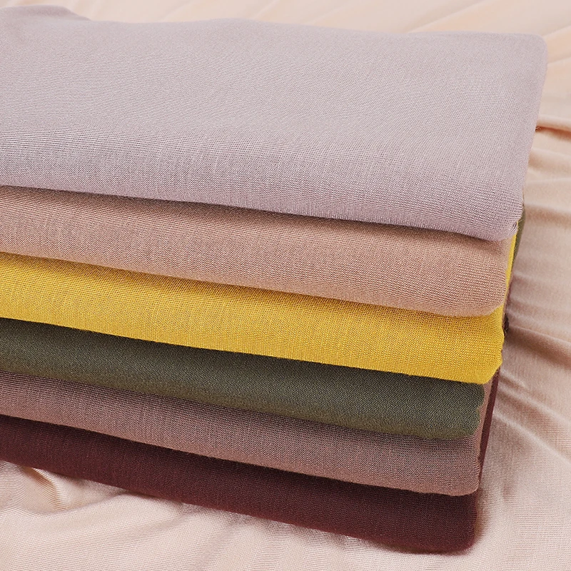 Modal-Baumwoll-Jersey-Hijab-Schal, langer muslimischer Schal, schlichter, weicher Turban, zum Binden, Kopftuch für Frauen, afrikanisches Stirnband, 170 x 60 cm. – Detail 5