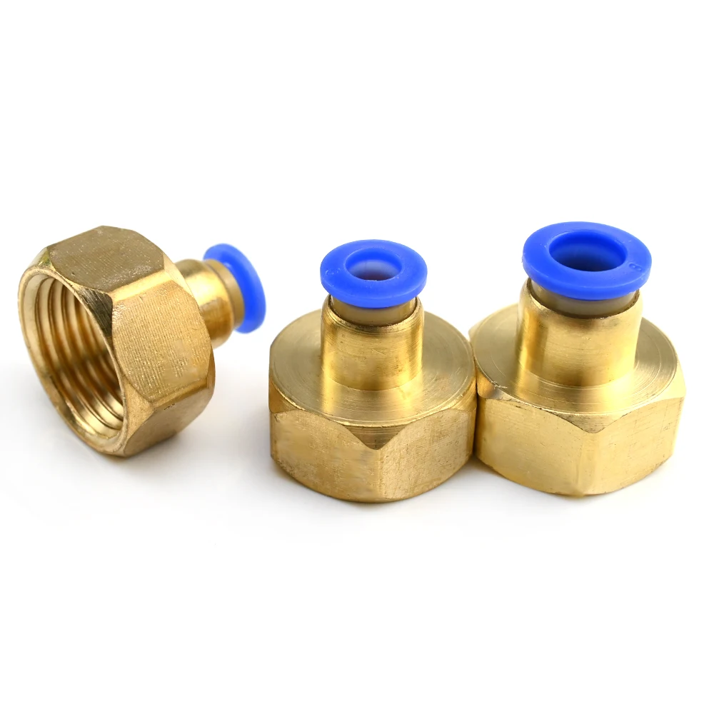 

1/2" BSP Female Thread Brass Connector For Hose O.D 6mm /8mm /10mm/12mm Quick Connector Air Fitting Pack 2 Pcs