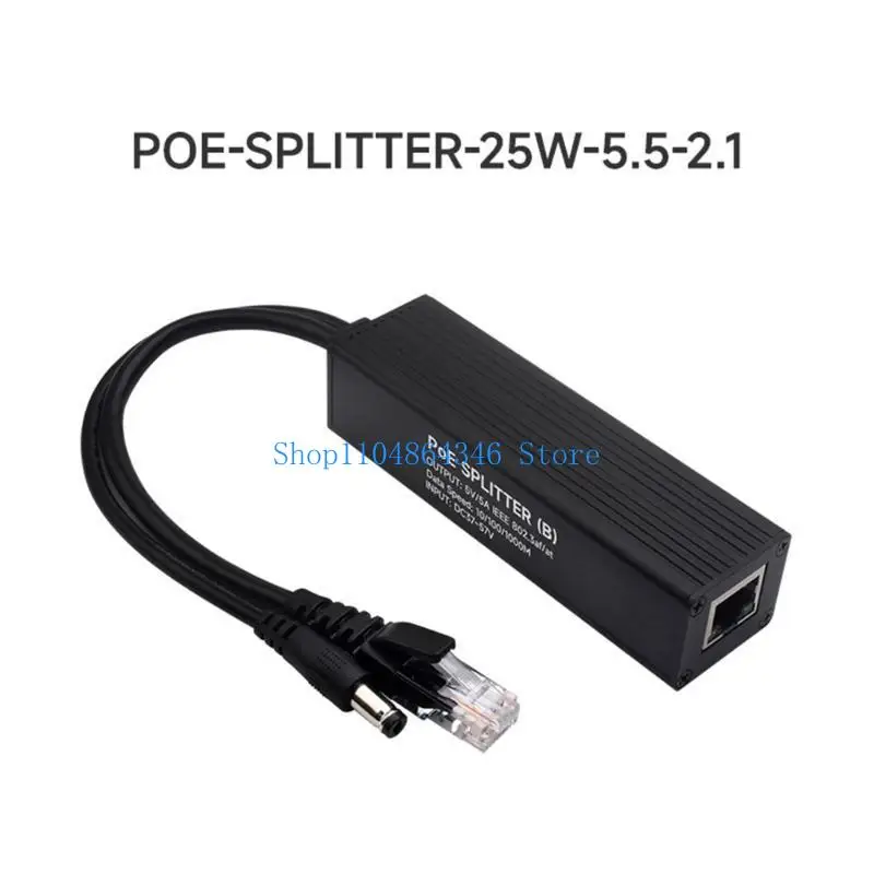 5asd Công nghiệp 10/100/1000Mbps Ethernet POE Splitter, Bộ điều hợp POE Ethernet đầu ra 5V 5A cho các thiết bị kết nối mạng
