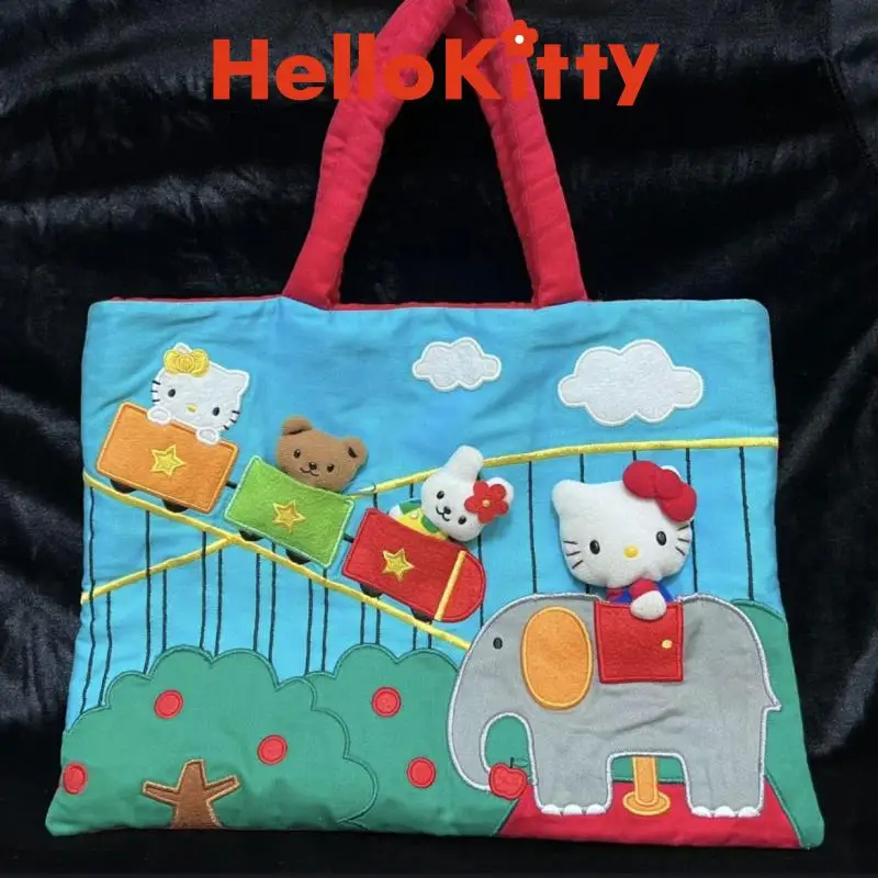 

New Anime Medieval Hello Kitty Handbag Fun Elephant Slide Roller Coaster Kawaii Cartoon Versatile for Travel Filled Computer Bag