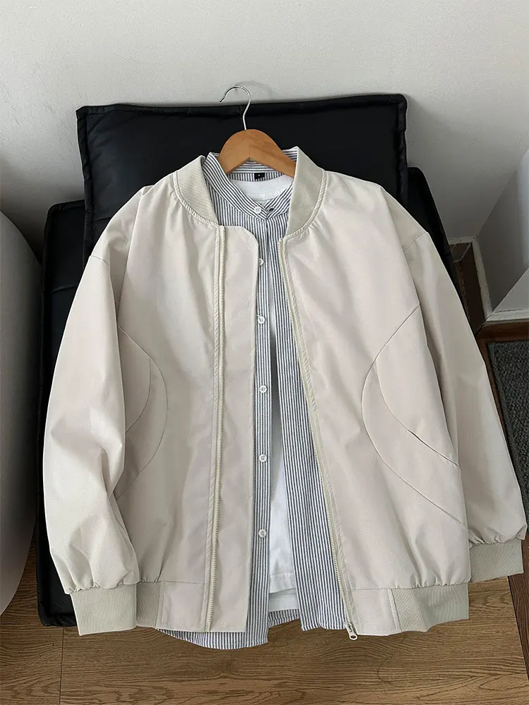 

American Sle MA Men's Flight Jaet Early Autumn Stand Collar Baseball orm Cleanfit ort ape Coat Slim Fit