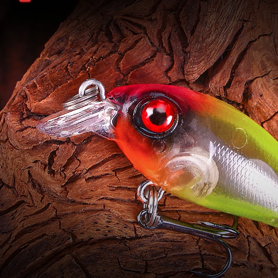 Fishing Lure Crank Bait  Artificial Hard Bait Glow Wobblers 3.7cm/2.6g Mini Minnow Stream Lures Lot 5 Pieces Sale