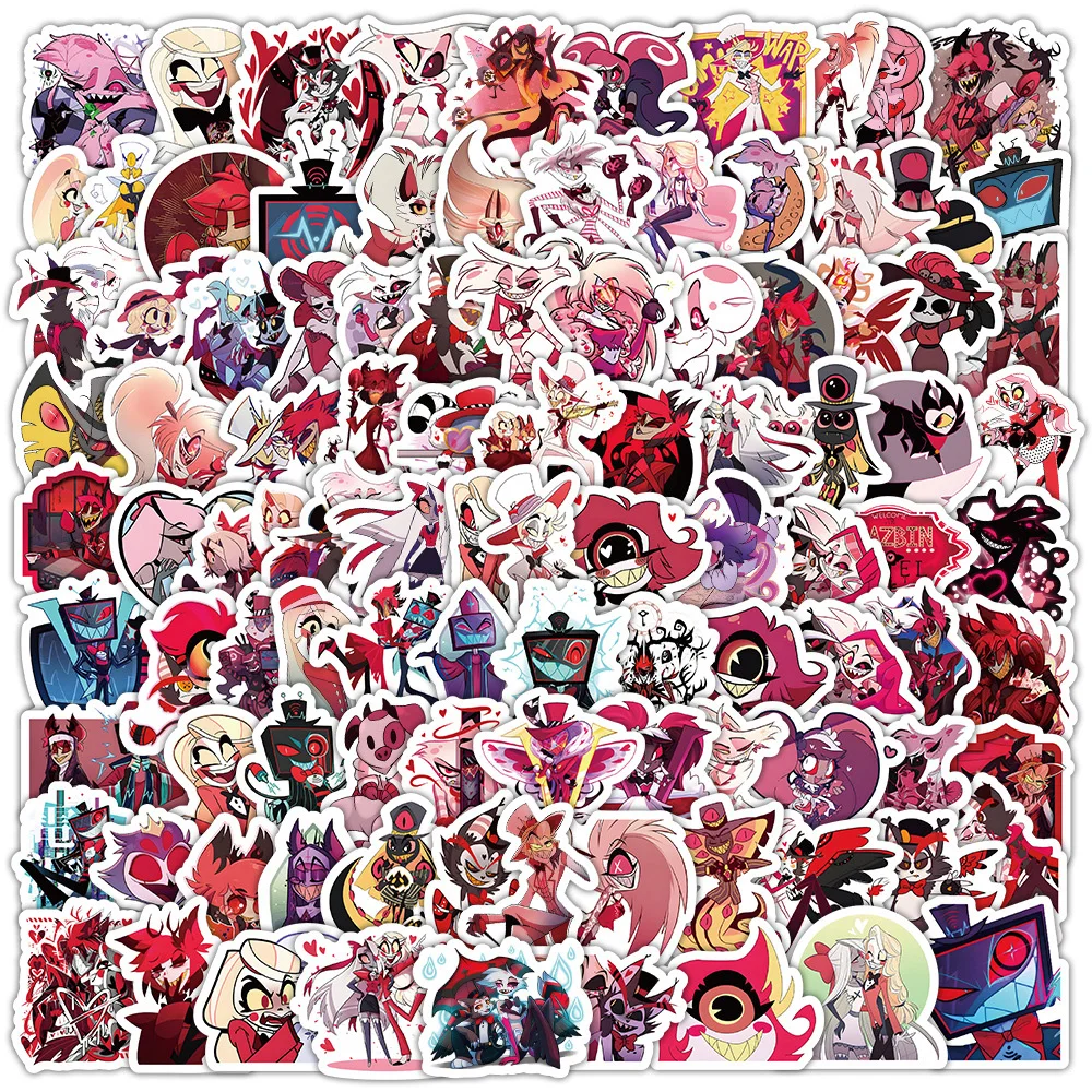 10/30/50/100 Stuks Hazbin Hotel Cartoon Stickers Anime Helluva Baas Stickers Speelgoed Diy Laptop Skateboard Auto Cool Graffiti Sticker Pack