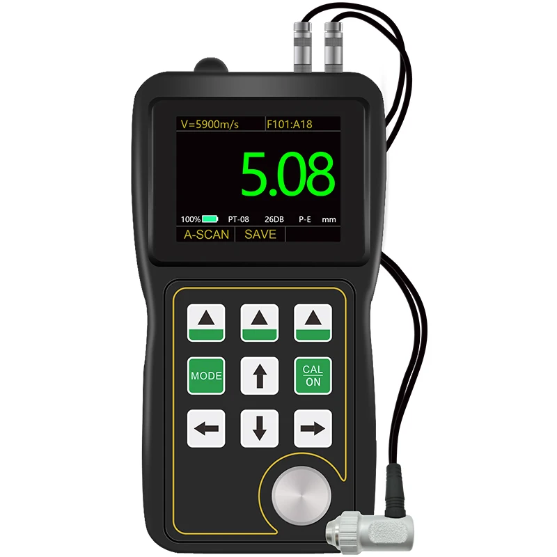 UT4000 Ultrasonic Thickness Gauge Color Screen Realtime A/B-Scan Through-coating Ultrasonic Thickness Gauge