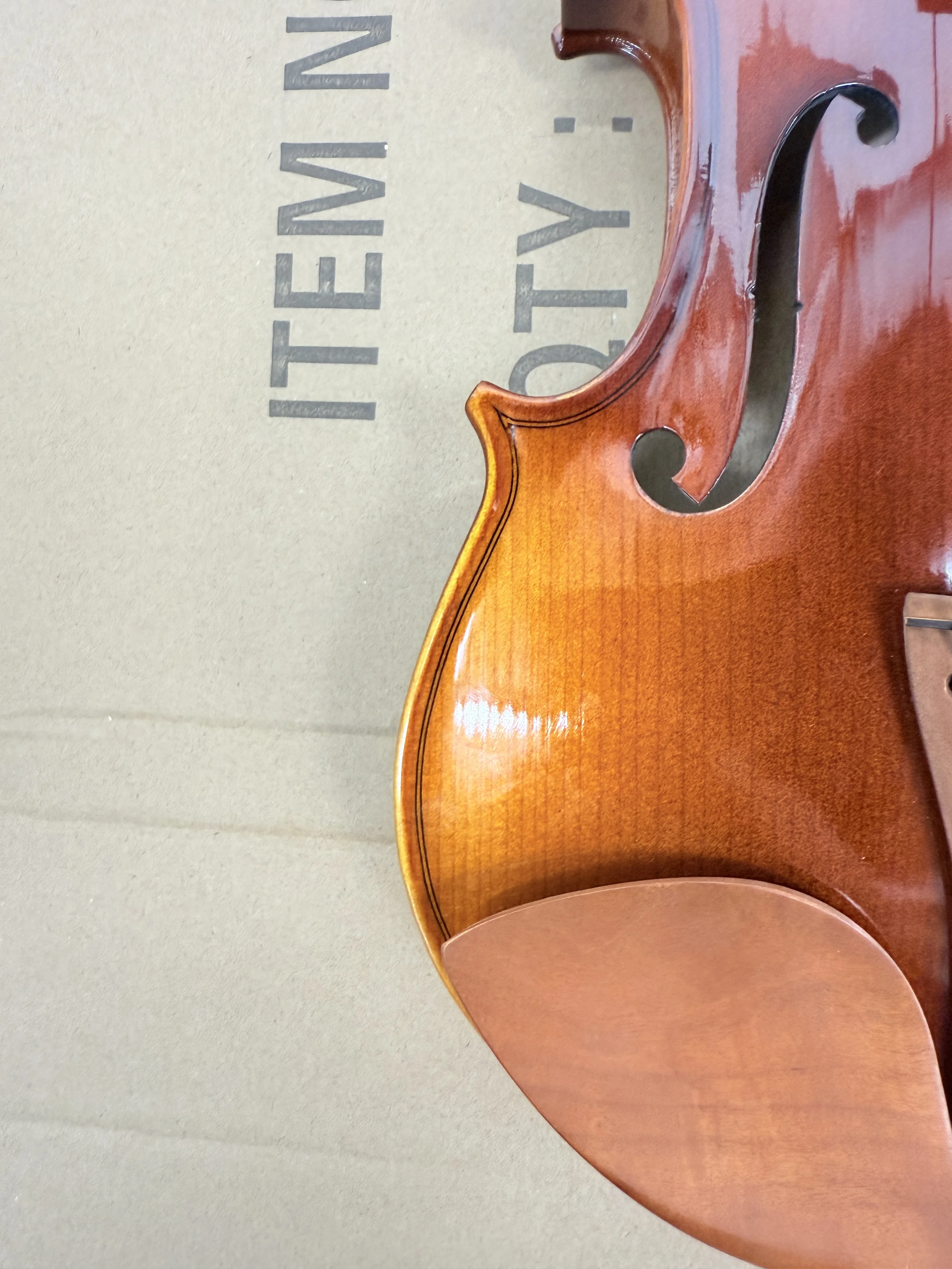 Professional 4/4 Violin Handmade Flamed Maple Back Solid Wood Acoustic Violin Complete Set with Hard Case Bow Shoulder Rest