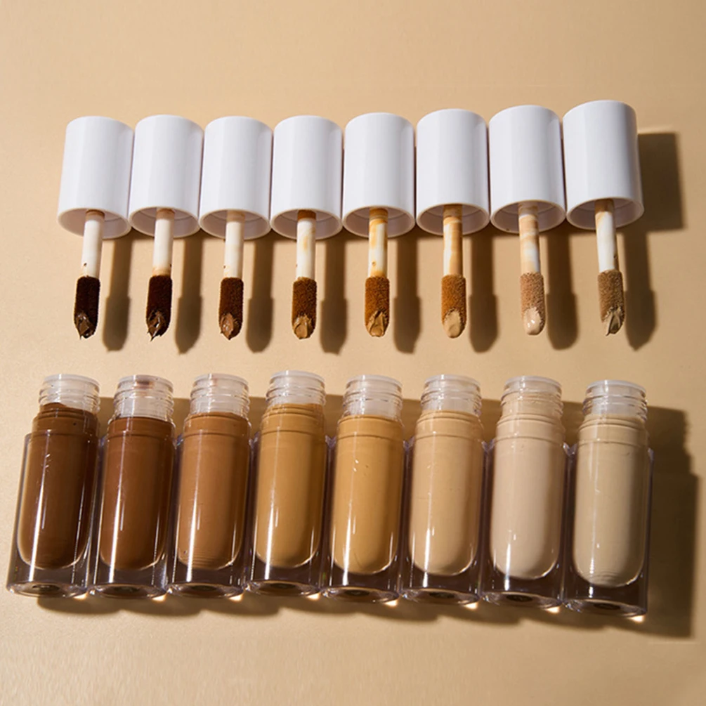 

Liquid Concealer Private Label Full Coverage 8-color Waterproof Moisturizing Smoothly Custom Logo Makeup Small White Round Tube