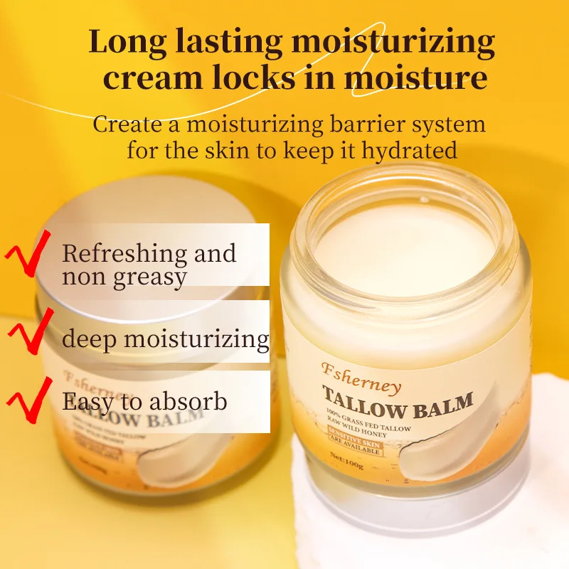 

100G TALLOW BALM 100%GRASS FED TALLOW Extreme Dryness Rescue RAW WILD HONEY SENSITIVE SKIN ARE AVAILABLE
