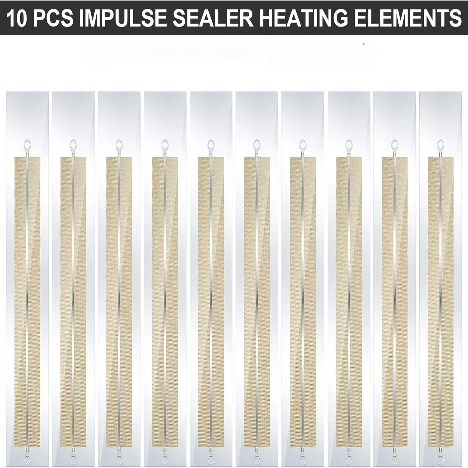 10Pcs 16In Impulse Sealer Replacement Parts Heating Wire Sealers Strips Replacement Element Grip Sealing Machine Repair Kits