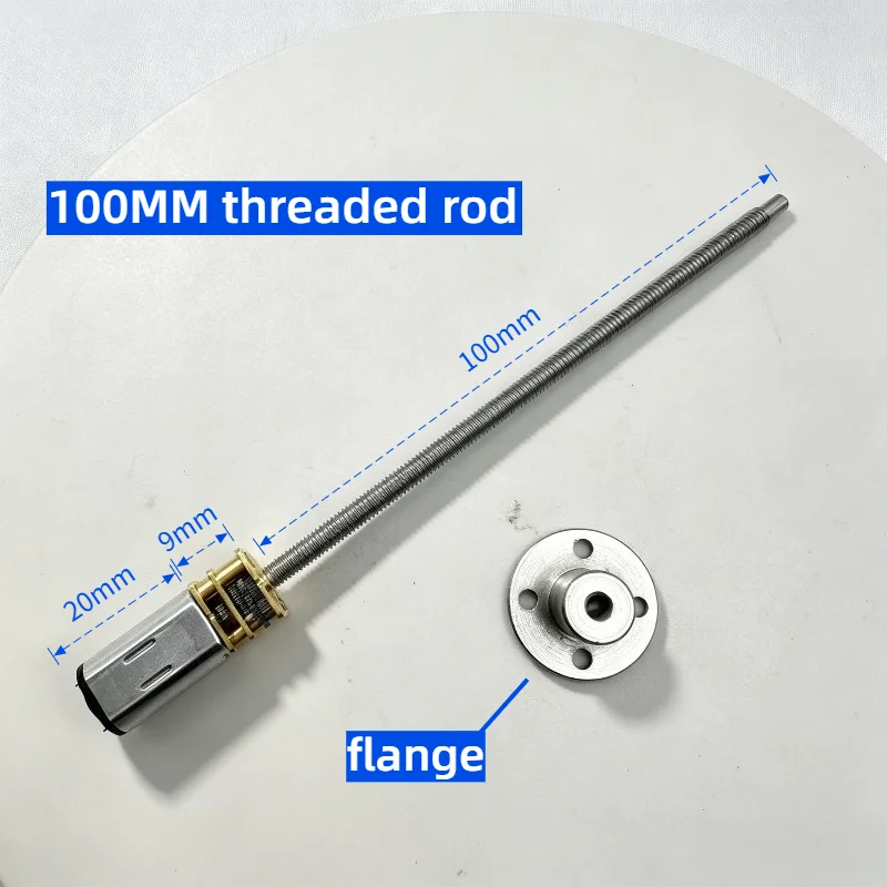 DC 12V 3V 6V DC Reduction Motor JA12-N30, Low RPM High Torque, Metal Gears with Extended Axis (55/100mm) & Flange