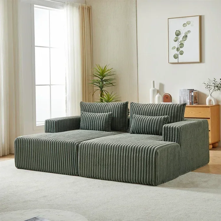 luxury modular sofa sectional cloud sofa 2 seat vacuum compression full foam plush combination sleeper sofa for living room