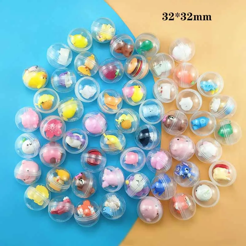 5Pcs New Twister Toy Eggs 32mm-55mm Cartoon Cute Little Animal Car Toy Ball Party Favors Surprise Egg Children's Birthday Gifts