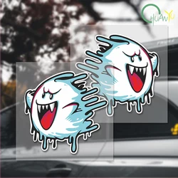 녹는 유령 왼쪽 및 오른쪽 오토바이 헬멧 스티커 모토 크로스 바디 카페 레이서 연료 탱크 데칼 레이싱 창 JDM 장식