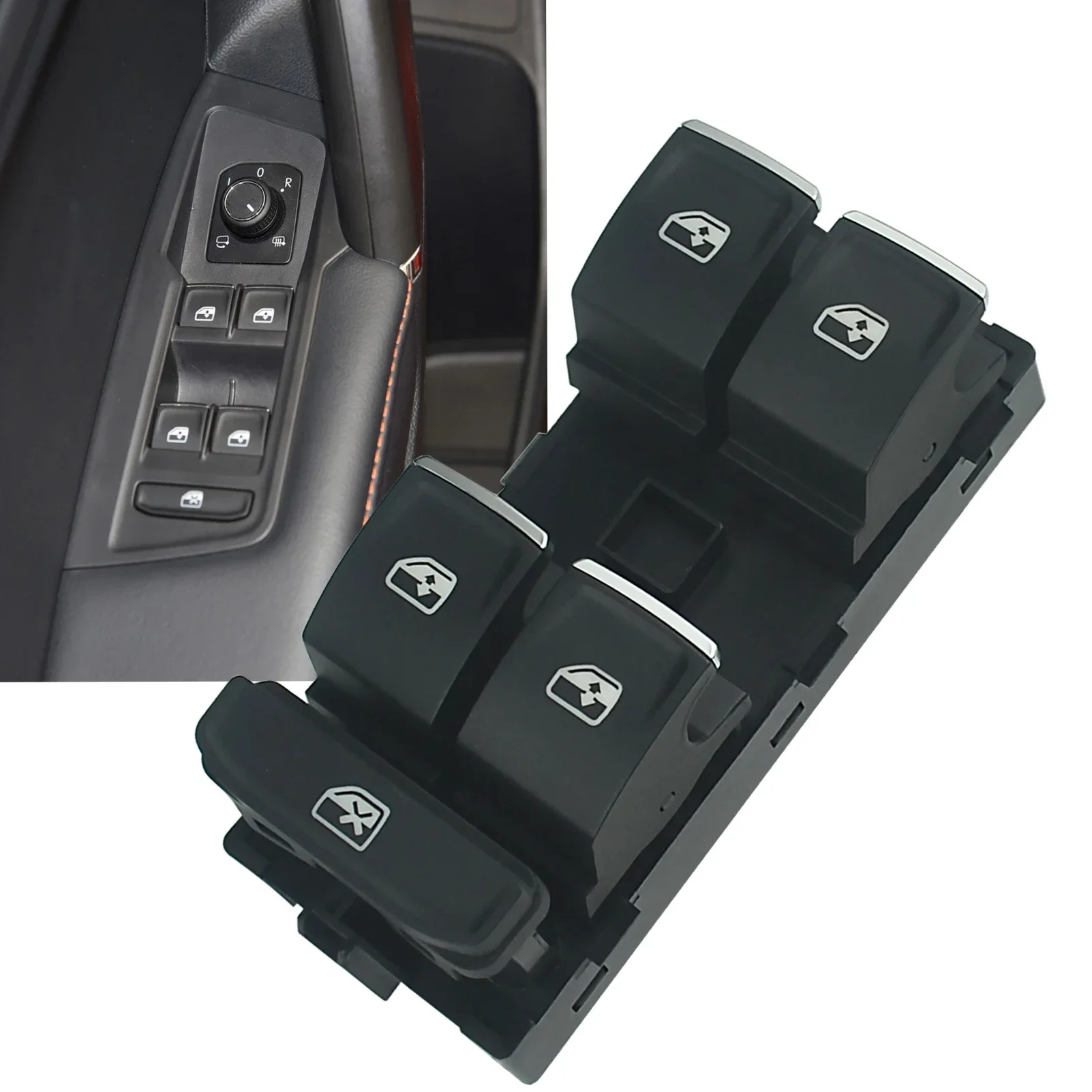 Electric Power Window Main Control Button Switch 5G0959857 Red/White Light  Window for VW Golf MK7 Passat B8 Seat Leon 2013-2018