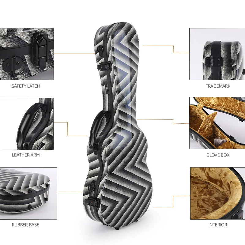 Guitar Case 27 Inch, Hard Shell, Pressure Resistant, Shockproof, Waterproof, for Performance, Instrument Accessories