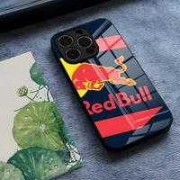 MINISO-R-Red B-BullS Phone Case For IPhone 16 14 Pro 15 13 12 Max 11 XR XS 6 7 8 6s X Luxury Tempered Glass Cove