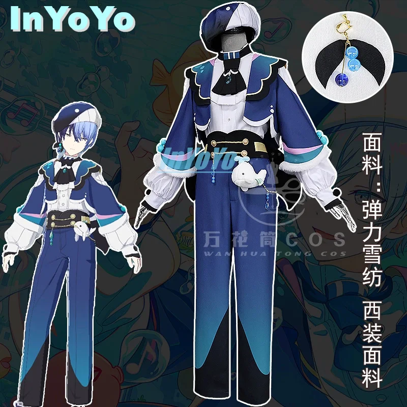 InYoYo PJSK Aoyagi Toya Cosplay Costume Project Sekai Coa Fashion Cool Uniform Coat Pants Shirt Halloween Outfit Men Clothing