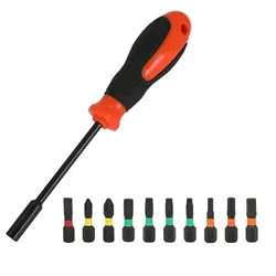 10 In 1 Screwdriver Set Screwdriver Handle With Multifunction Magnetic Screw Driver Bit SL PZ PH Screwdriver Kit Hand Tools