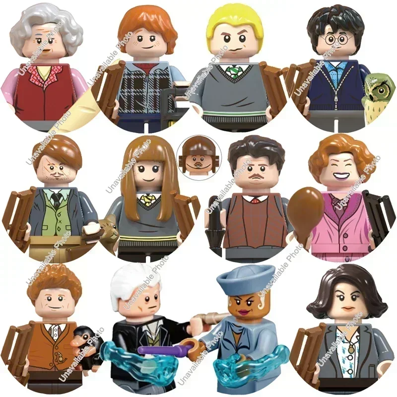Jouets chauds WM6046 WM6048 Anime Harry Potter Jacopo Queenie Tina Newt Malfoy Susan os Mini figurines bloc de construction enfant jouet
