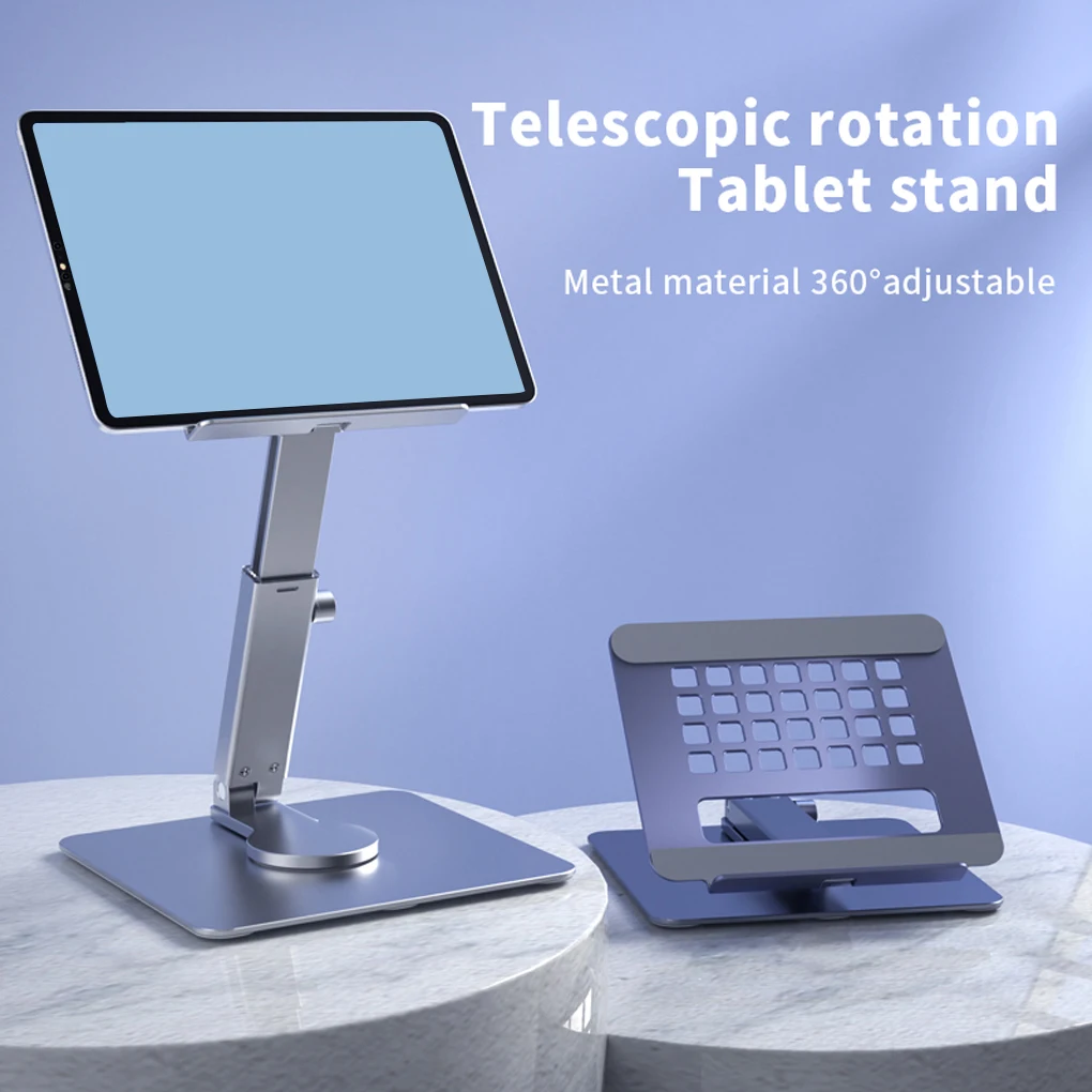 Go! Tablet Stand Desk Riser 360 Rotation Multi-Angle Height Adjustable Foldable Holder Dock For Xiaomi iPad Tablet Laptop