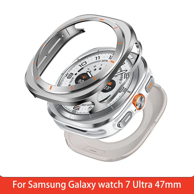 Metal watch Case For Samsung Galaxy watch 7 Ultra 47mm Protector Cover for watch7 Ultra