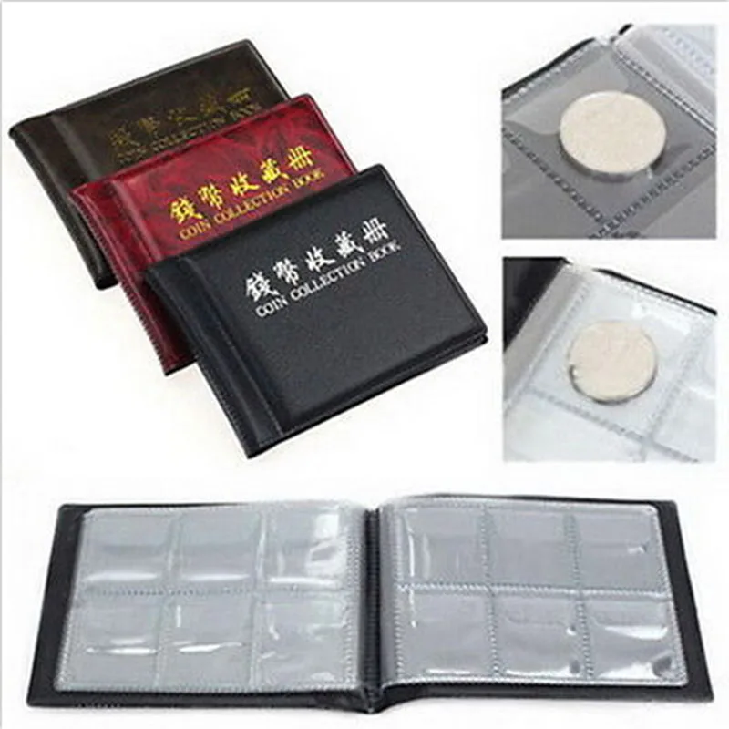 Coin Holder Album Book for Collecting Pennies Tokens Medallions Badges 60 Pockets 10 Storage Portable and Lightweight