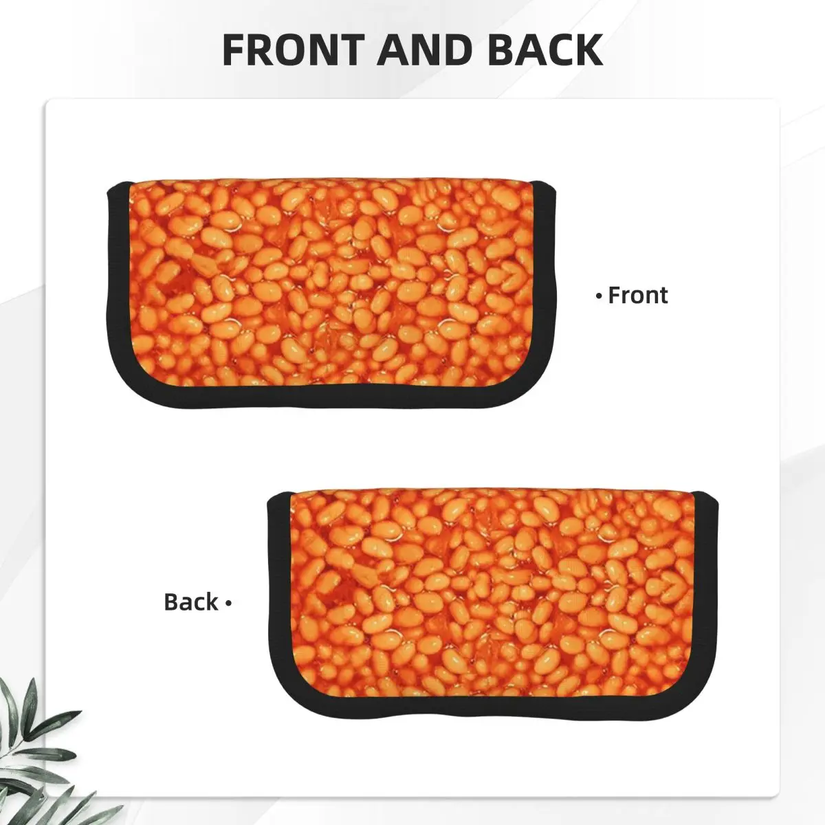 Baked Beans In Things Pattern Pencil Cases for Student Gifts Pen Box Pencil Bag Big Capacity Pencil Pouch Pen Holder