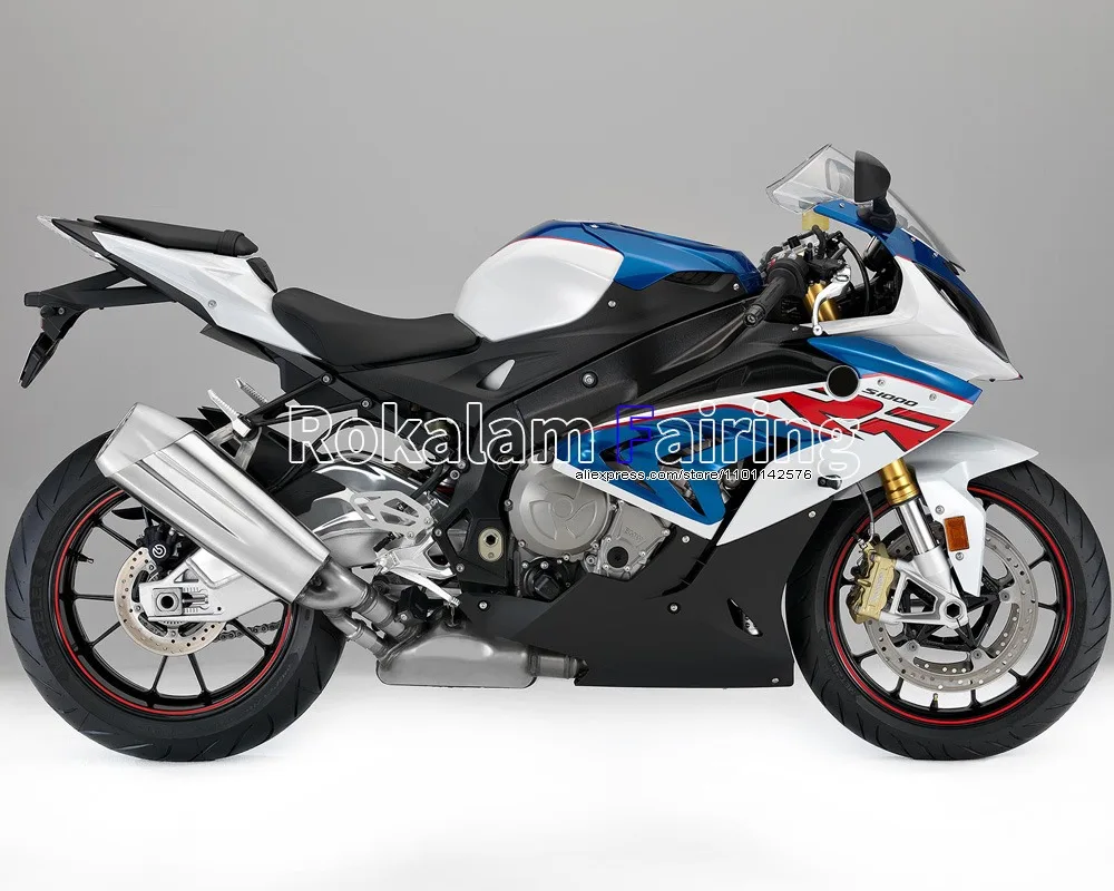 For BMW S1000RR 17 18 S 1000RR 2017 2018 Cowling S1000 RR Blue White Black Aftermarket Fairing Kit (Injection molding)