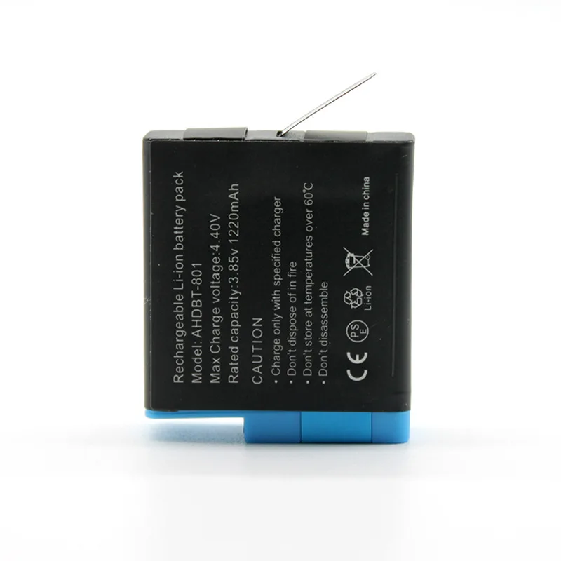 3.85V 1220mAh SanGo Battery, Full - Decoded and No Pop - Up, Suitable for GoPro HERO8/7/6/5 Cameras