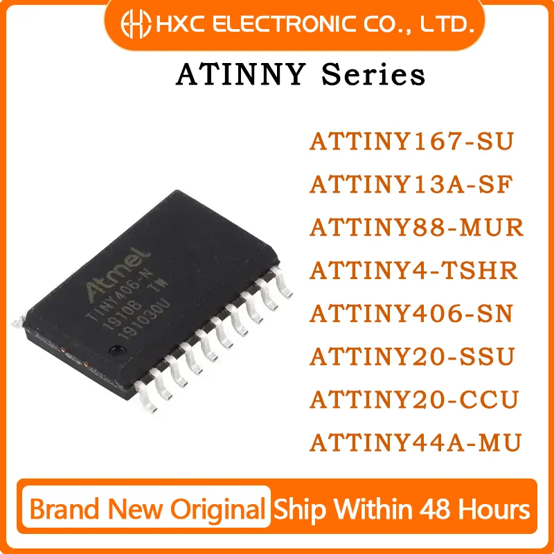 ATTINY167-SU ATTINY13A-SF ATTINY88-MUR ATTINY4-TSHR ATTINY406-SN ATTINY20-SSU ATTINY20-CCU ATTINY44A-MU