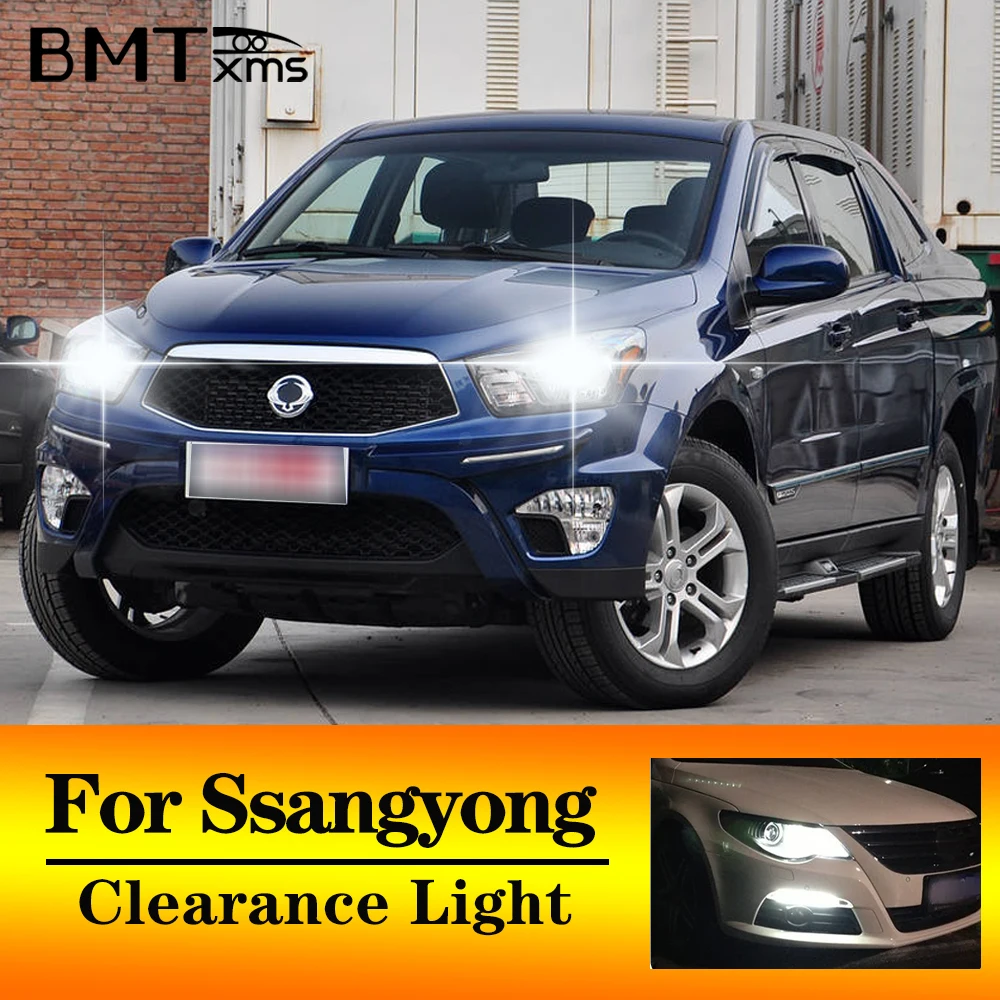 BMTxms 2PCS T10 W5W LED Clearance Light For Ssangyong Korando Kyron Musso Actyon Rodius Sports Rexton Tivoli XLV Turismo Stavic