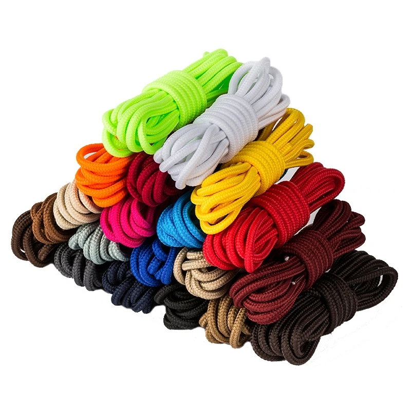 21 kolorów Okrągłe sznurowadła Poliester Solidne sznurowadła Outdoor Leisure Sneakers Boots Shoes Lace 70cm/90cm/120cm/150cm 1 para