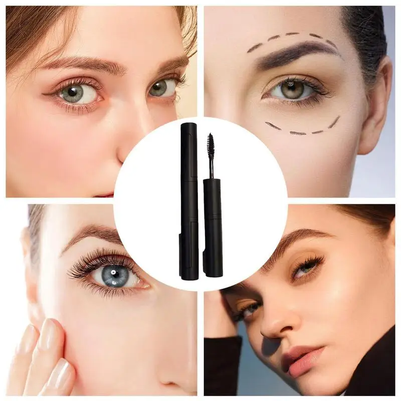 Wimper Mascara Draagbare Lash Mascara Met Borstel Zwart Bruin Volumineuze Mascara Verlenging En Volumizing Oogmake-up Lash Lift