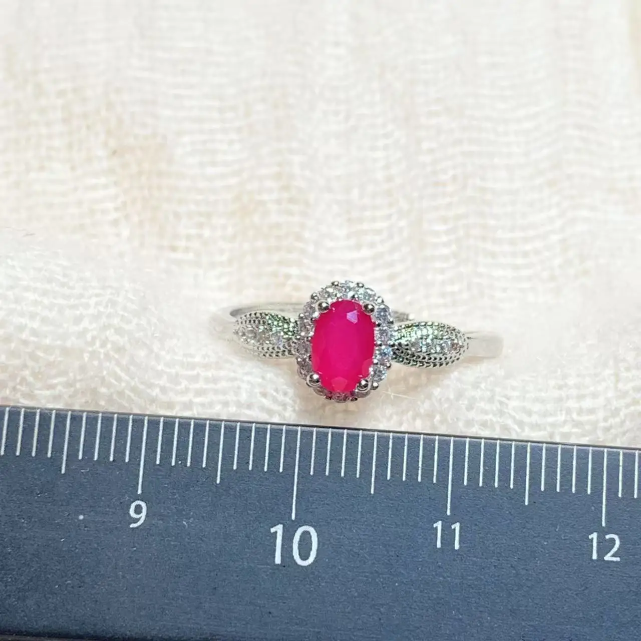 خاتم يا حجر عتيق من الياقوت الطبيعي للنساء من النحاس البيضاوي مجوهرات بسيطة راقية من الأحجار الكريمة على الطراز الكلاسيكي #2