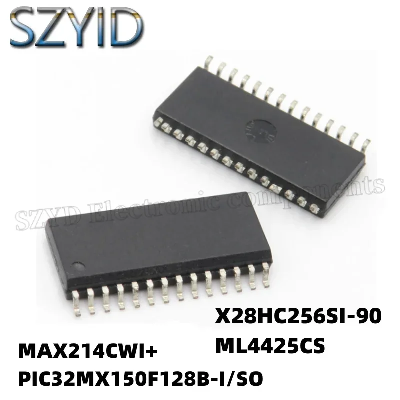 1PCS  SOP28-MAX214CWI+ PIC32MX150F128B-I/SO X28HC256SI-90 ML4425CS