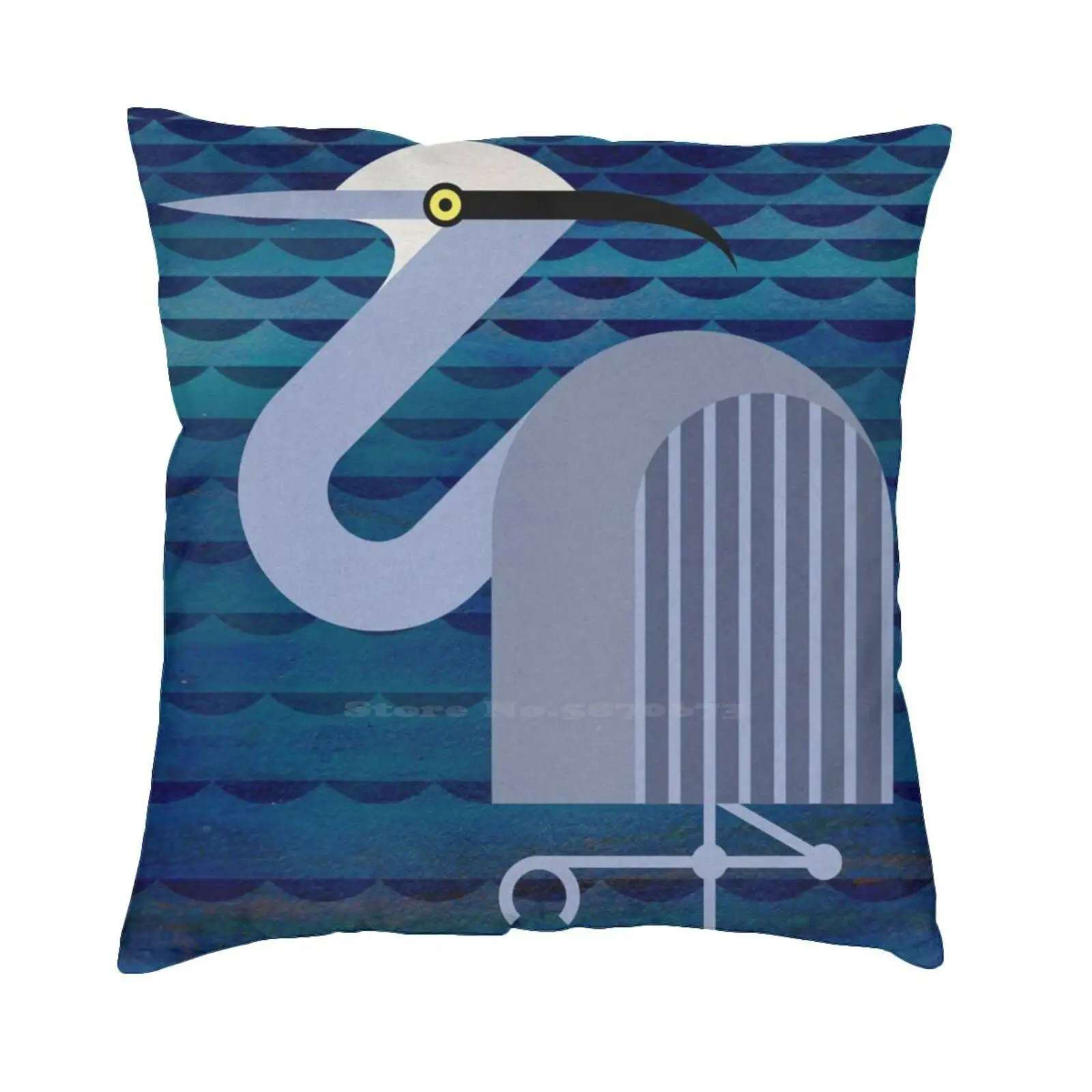 

Футболка с изображением трапы, хлопковая футболка Scottpartridgeart Partridge, графический дизайн, цифровая иллюстрация Jevaart Ardea, Heron Blue Grey Birds